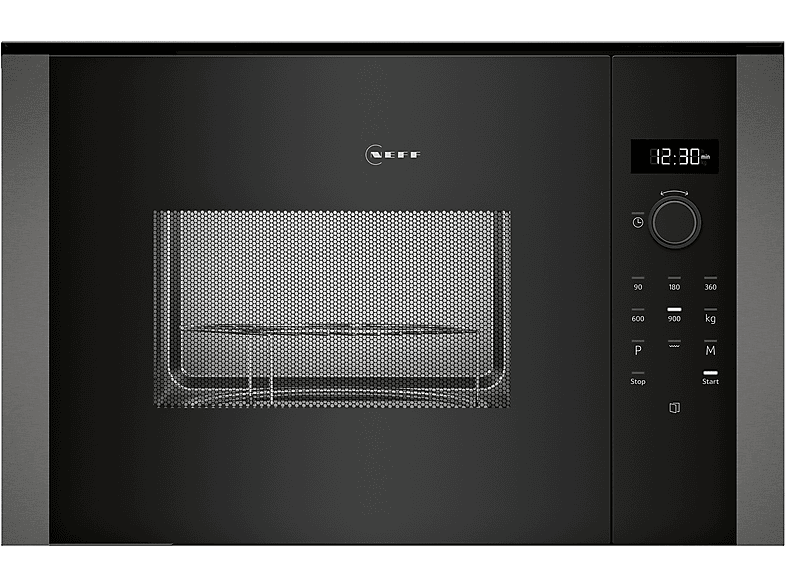 Neff HLAGD53G0 Mikrowelle (900 Watt, Einbaugerät, 25 l, Graphit)