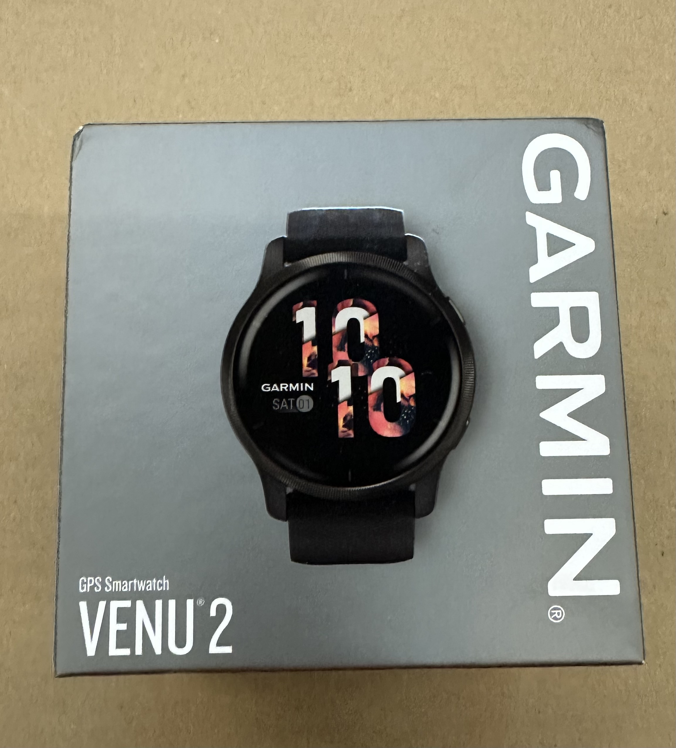 OUTLET - Smartwatch GARMIN Venu 2 (45 mm) NIebieskoszara ramka z czarną kopertą i silikonowym paskiem 010-02430-11