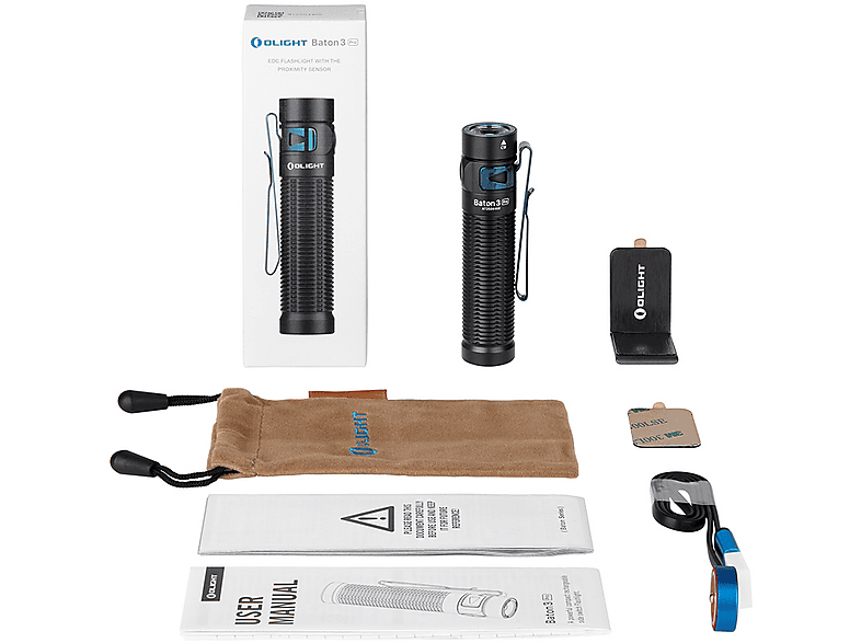 Olight Baton 3 Pro USB Aufladbare Taschenlampe 1500 Lumen