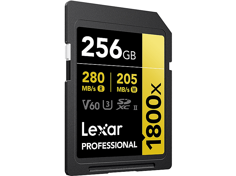 LEXAR 256GB LSD1800256G-BNNNG SD Professional 1800X SDXC UHS-II Kart Up To 280MB/S Okuma 210MB/S Yazma Hafıza Kartı