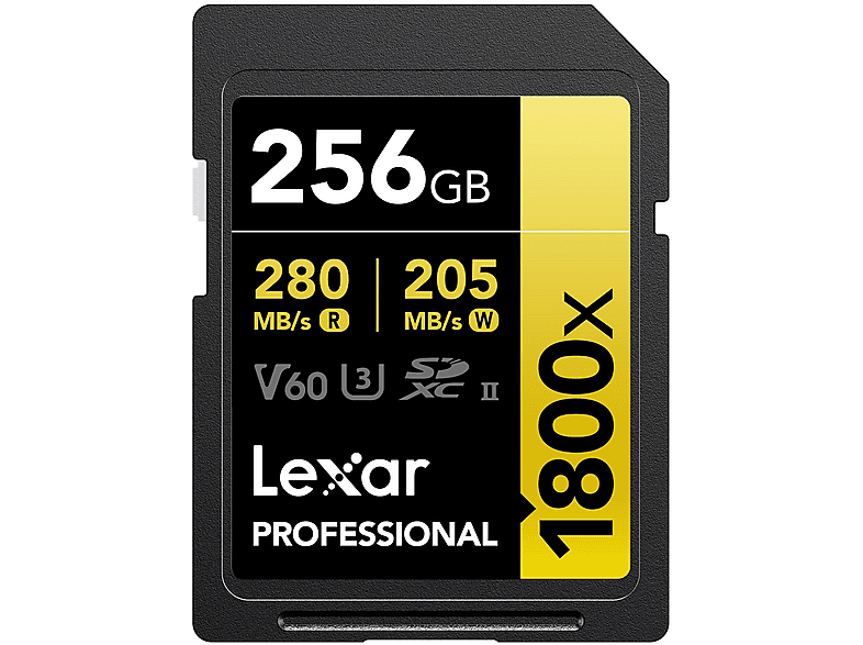 LEXAR 256GB LSD1800256G-BNNNG SD Professional 1800X SDXC UHS-II Kart Up To 280MB/S Okuma 210MB/S Yazma Hafıza Kartı