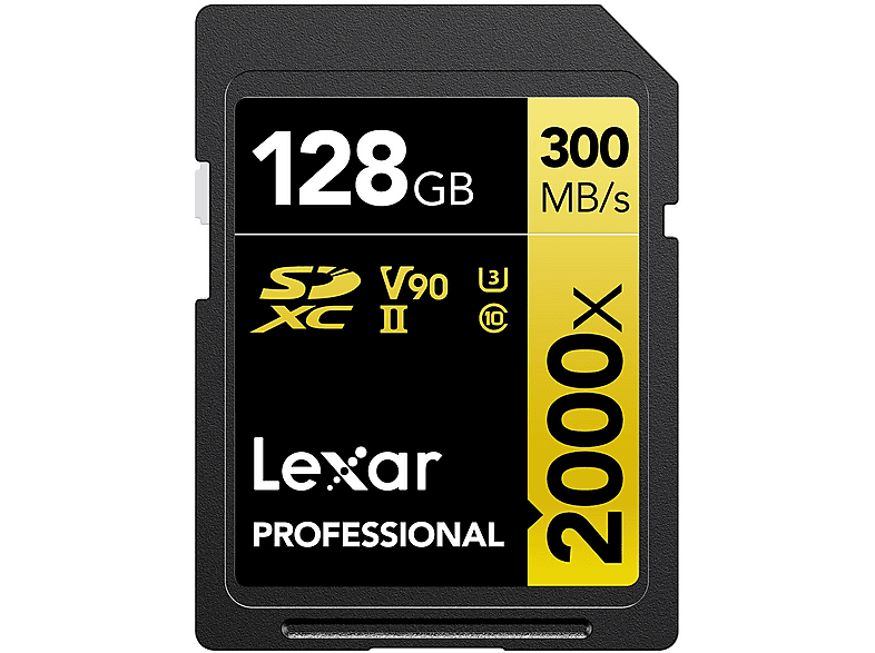 LEXAR 128GB LSD2000128G-BNNNG SD Professional 2000X SDXC UHS-II Kart Up To 300MB/S Okuma 260MB/S Yazma Hafıza Kartı