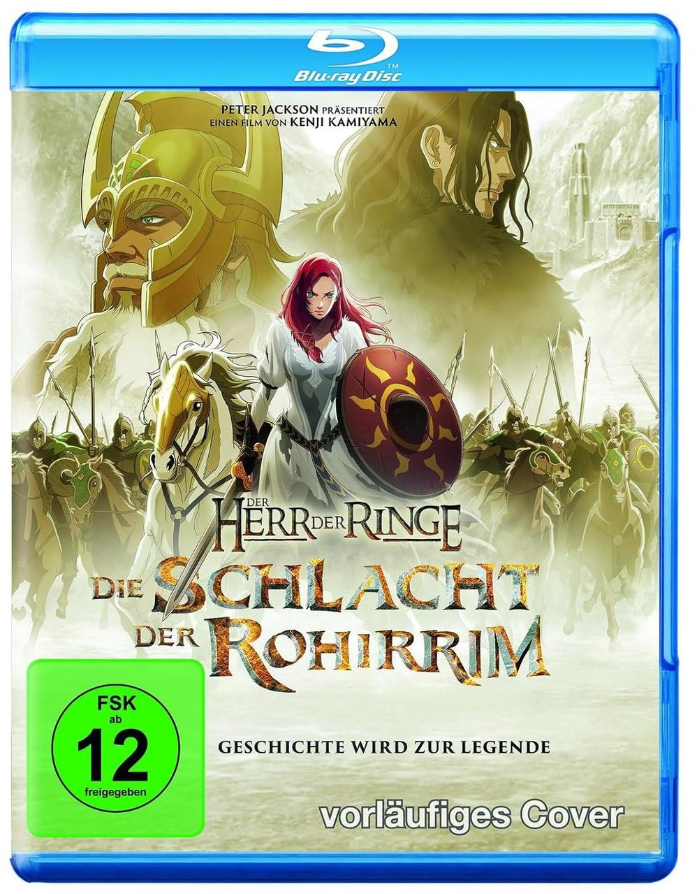 Blu-ray-Cover des Zeichentrickfilms. Krieger zu Pferd. Titel ist auf Deutsch.