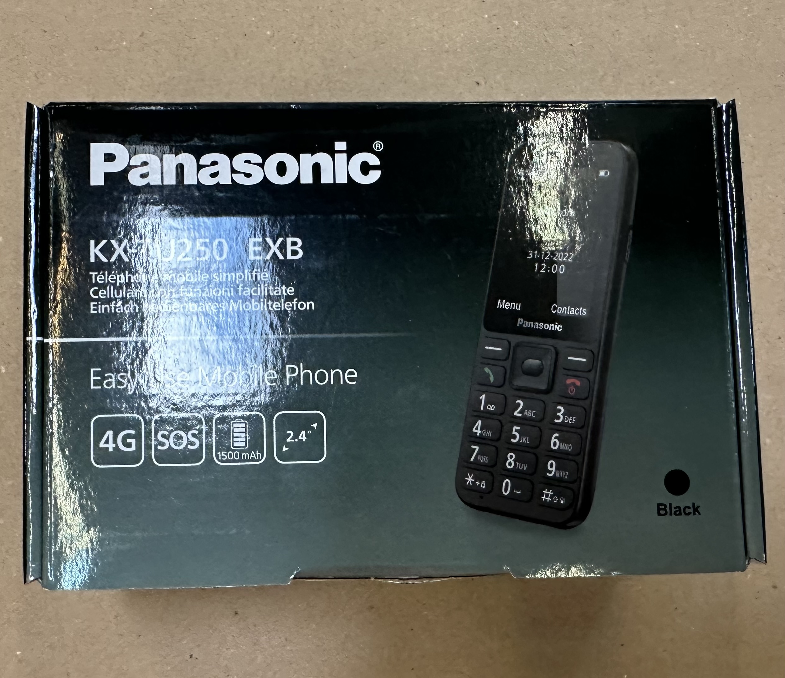 OUTLET - Telefon komórkowy PANASONIC KX-TU250EXB 4G Czarny
