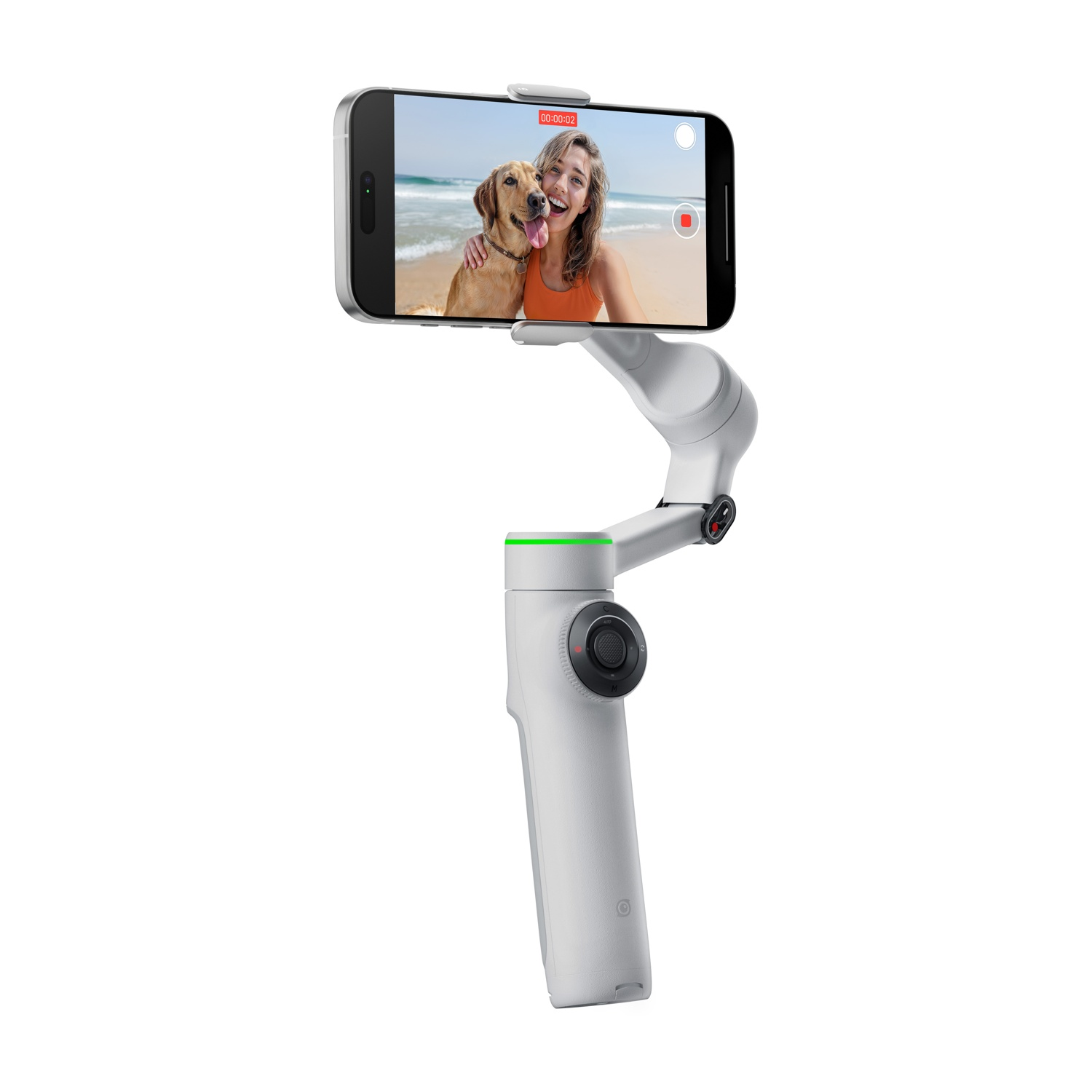 Una custodia nera con quattro lenti per fotocamera su sfondo bianco.