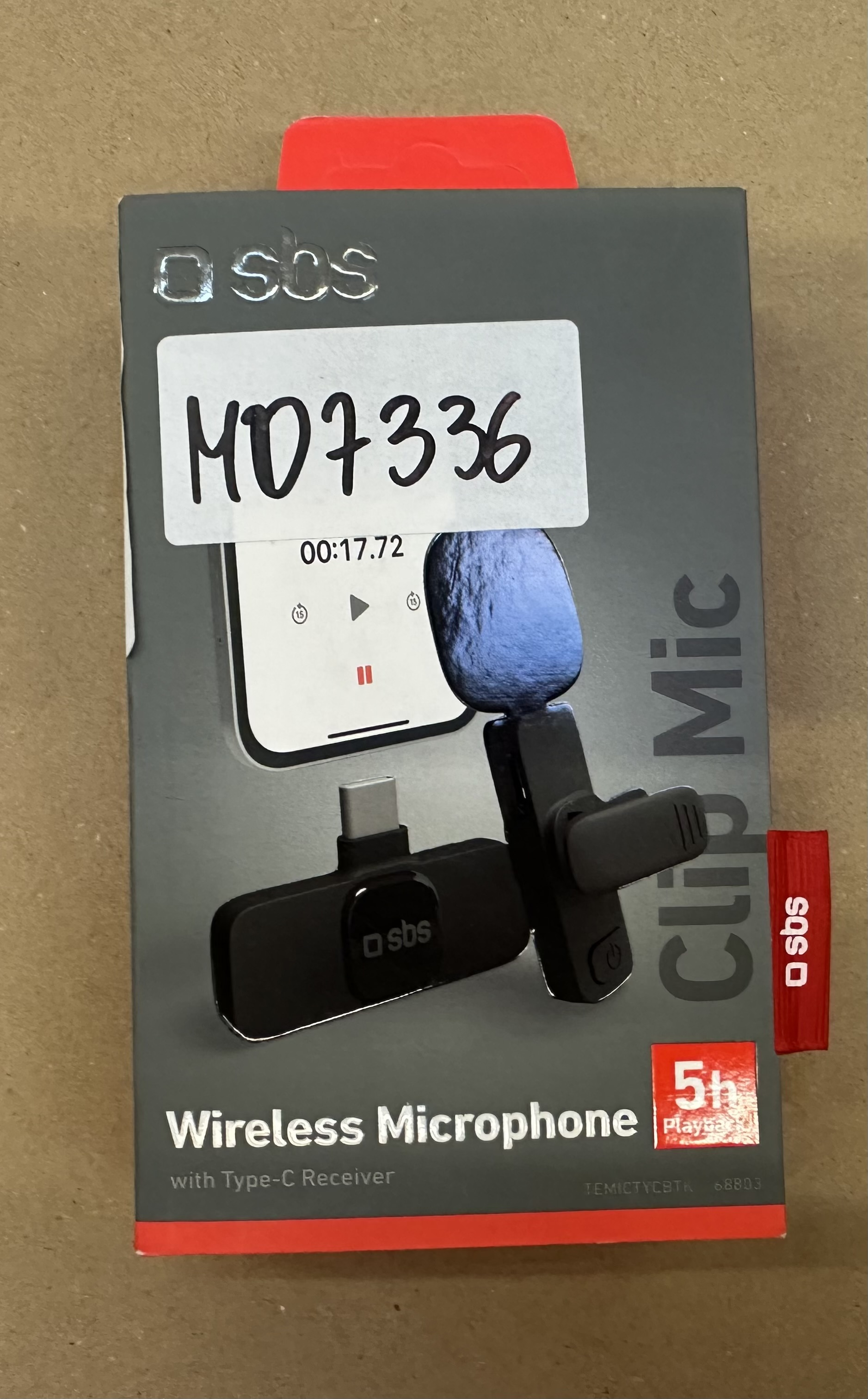 OUTLET - Mikrofon bezprzewodowy SBS z odbiornikiem USB-C i klipsem