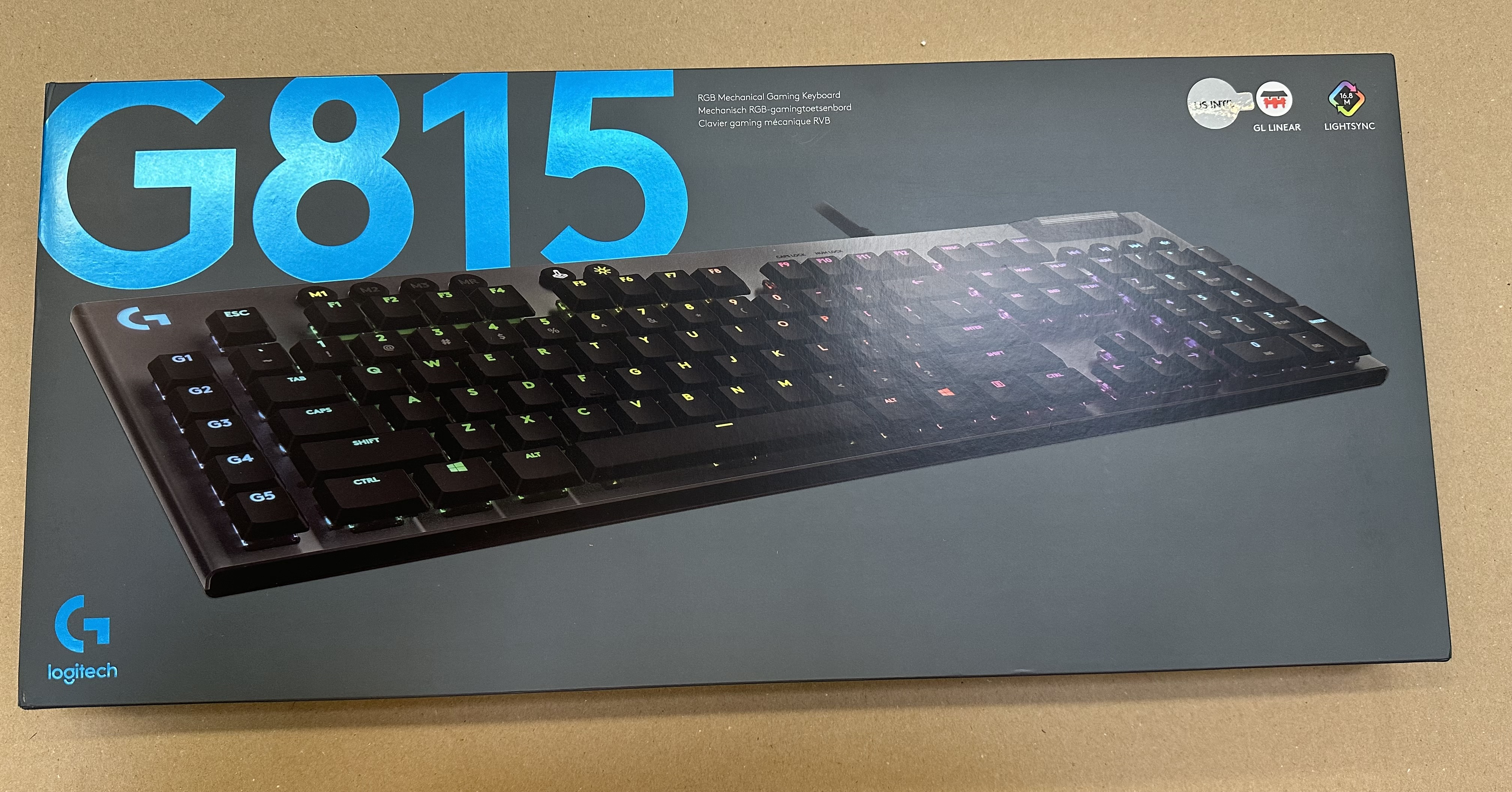 OUTLET - Klawiatura przewodowa LOGITECH G815 Lightsync Czarny US międzynarodowy Linear 920-009008