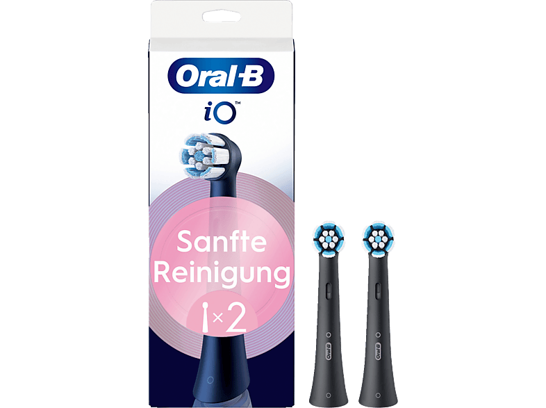 Oral-B iO Sanfte Reinigung Black 2er, Aufsteckbürsten