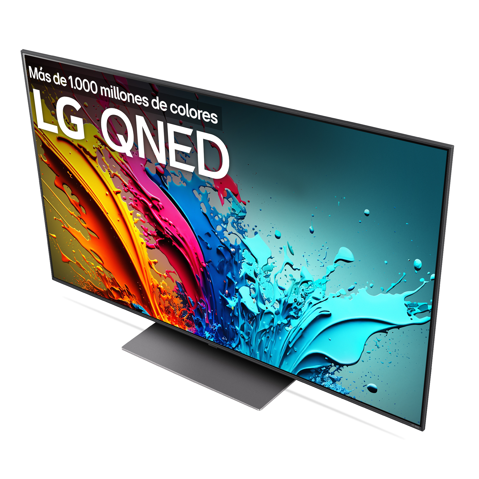 Pantalla de TV con imagen abstracta colorida.