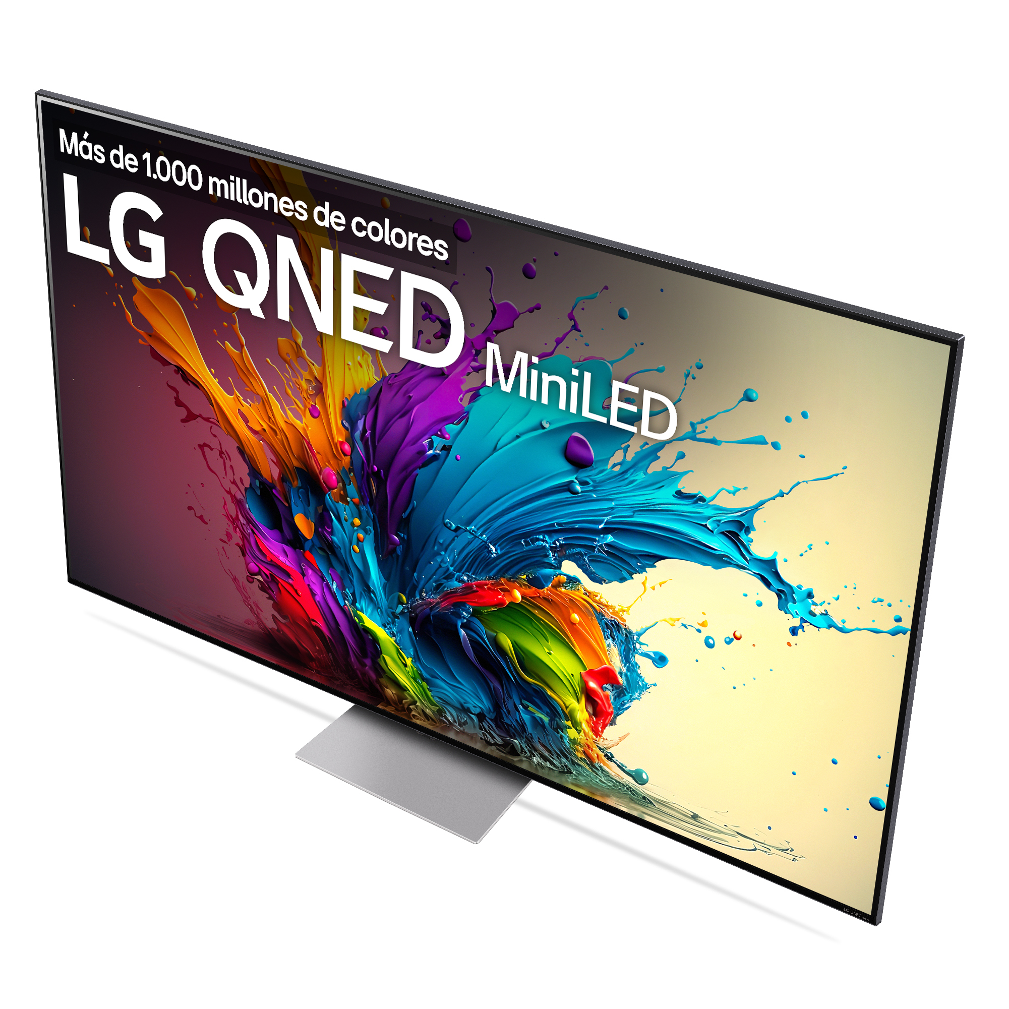 Un televisor con una obra de arte abstracta y colorida en su pantalla.