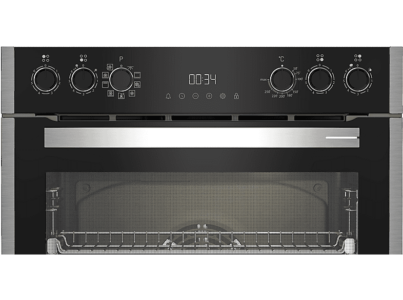 Thumbnail - GRUNDIG GEHM19310BMPF Pyrolyse, Einbauherdset (Glaskeramikkochfeld, A+, 72 l)