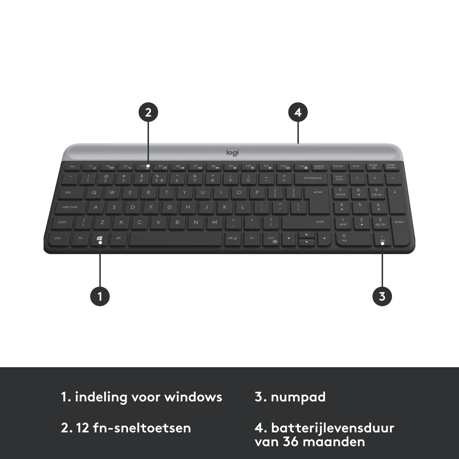 A keyboard with a grey and black design.