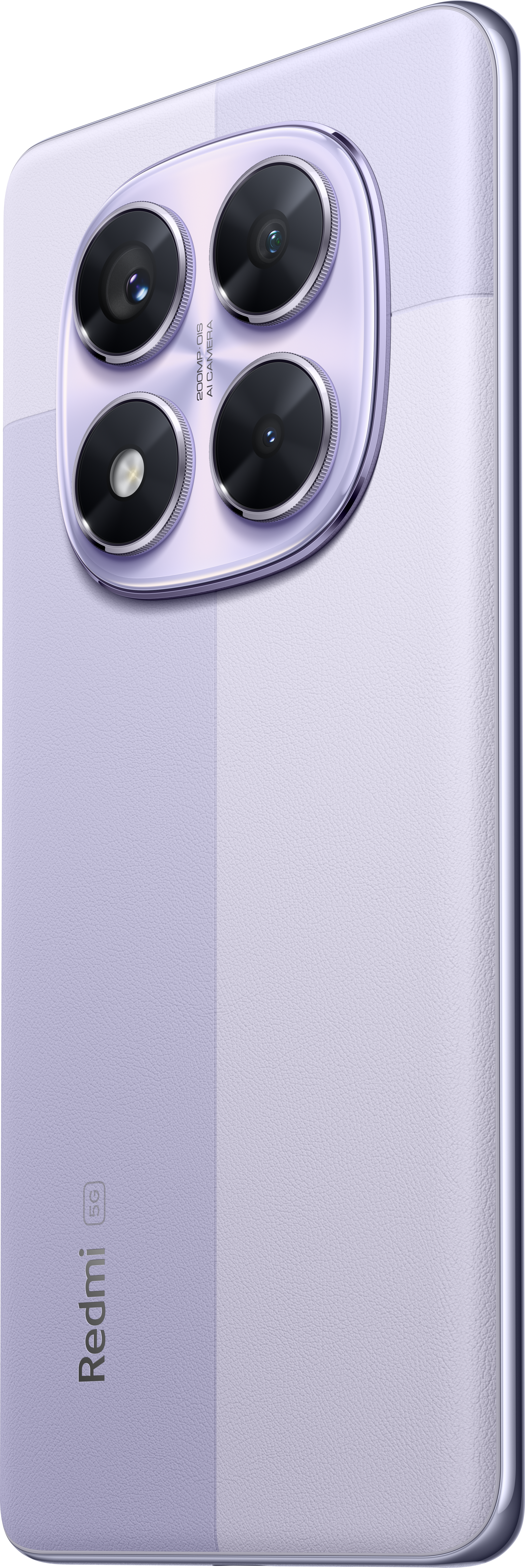 Lila Smartphone mit mehreren Kameras.
