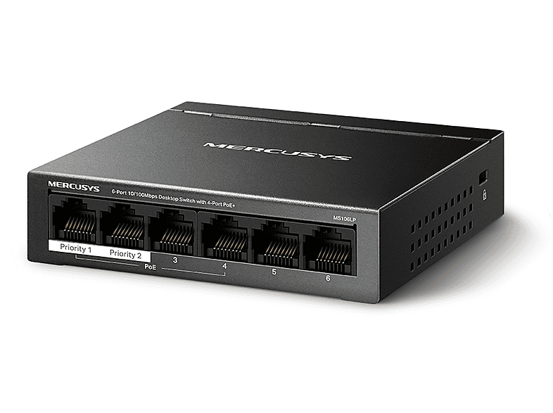 Mercusys MS106LP Czarny – zdjęcie 2