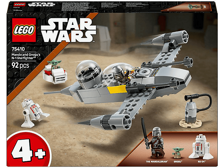 LEGO Star Wars™ 75410 Mandos und Grogus N-1 Starfighter™ Bausatz, Mehrfarbig