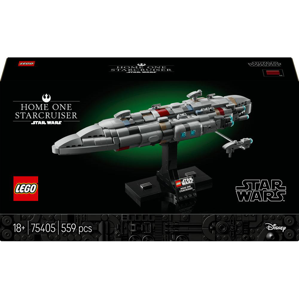 Eine LEGO Star Wars Home One Sternenkreuzer Box.