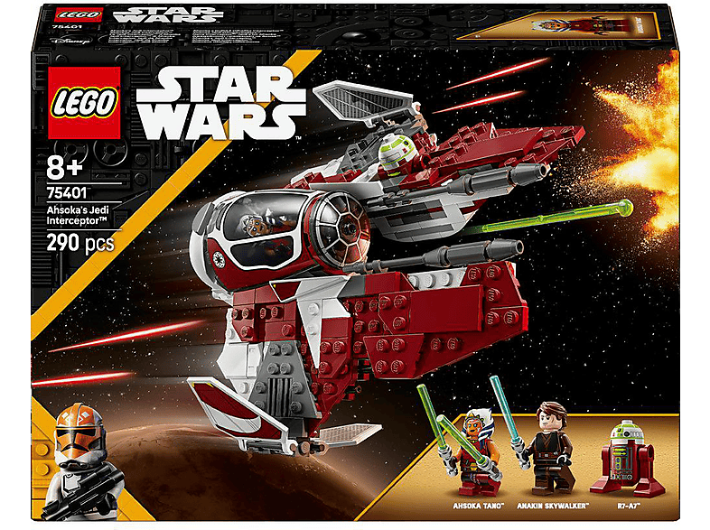 LEGO Star Wars™ 75401 Ahsokas Jedi Interceptor™ Bausatz, Mehrfarbig