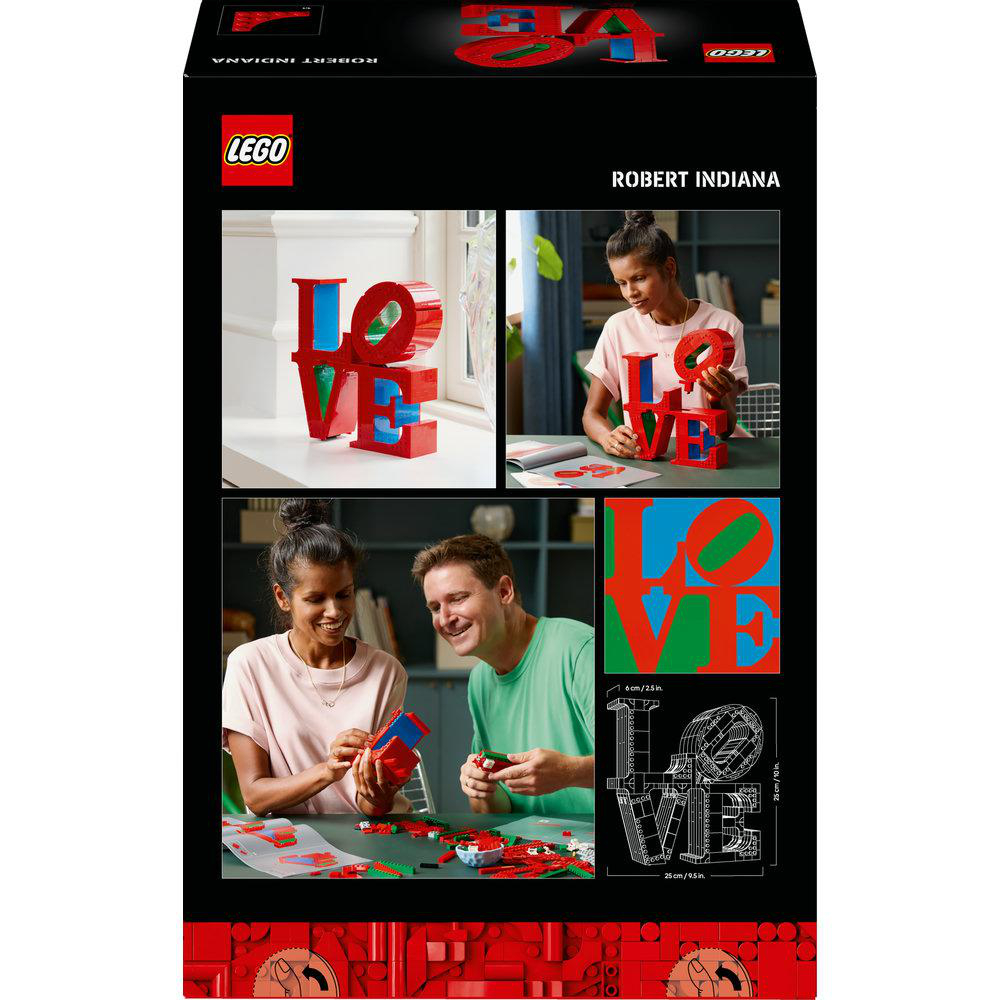 LEGO-Set-Box mit Bauanleitung und konstruiertem Modell.
