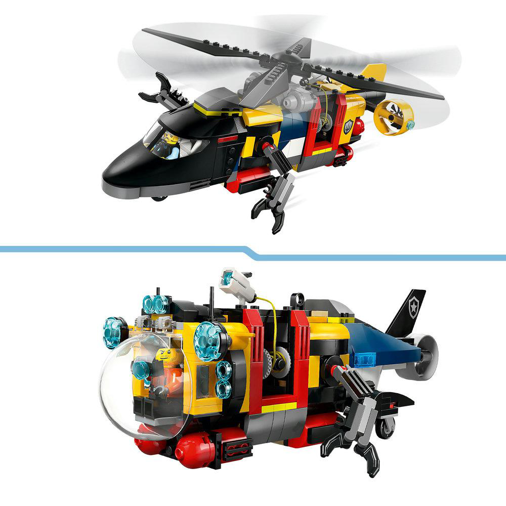 Ein Lego Technic Flugzeugmodell mit Zebrastreifen.