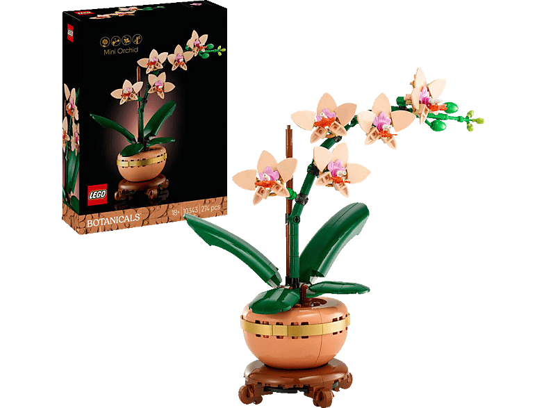 Lego Botanicals 10343 Mini-Orchidee Bausatz, Mehrfarbig