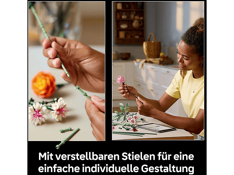 Lego Botanicals 10342 Schöner Rosafarbener Blumenstrauß Bausatz, Mehrfarbig — Foto 3 von 5