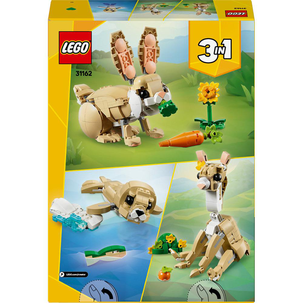 LEGO Creator Box-Set mit Hase, Karotte und Sonnenblume.
