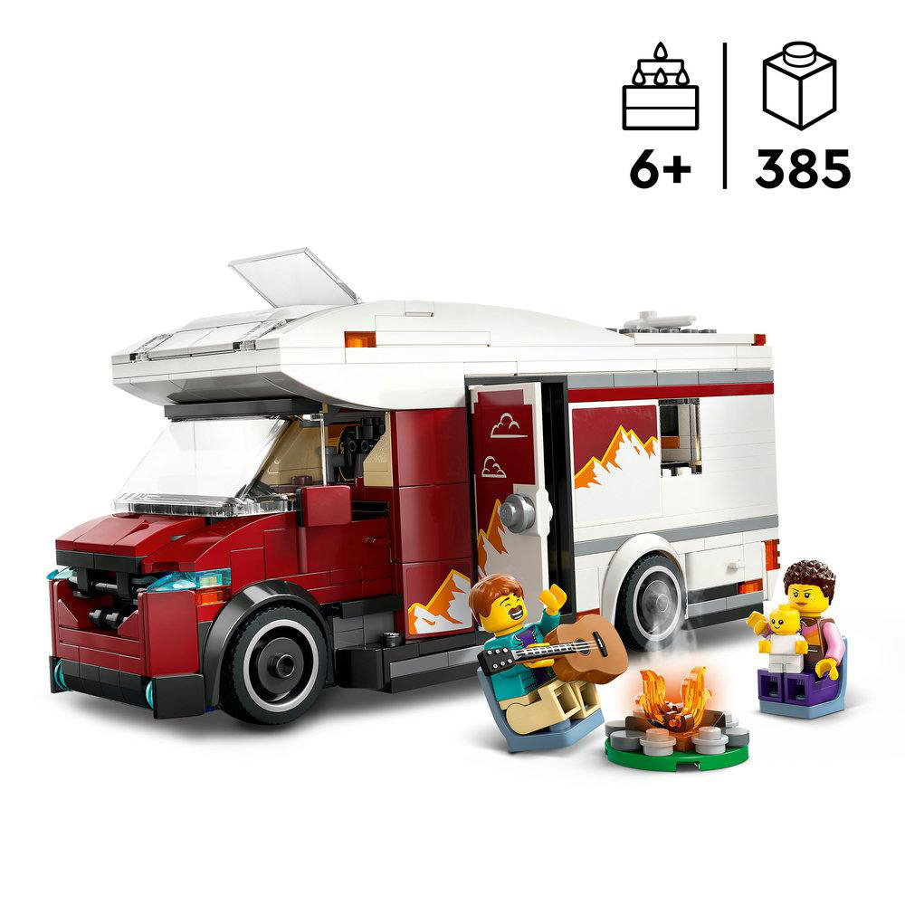 Lego City Wohnmobil mit zwei Minifiguren.