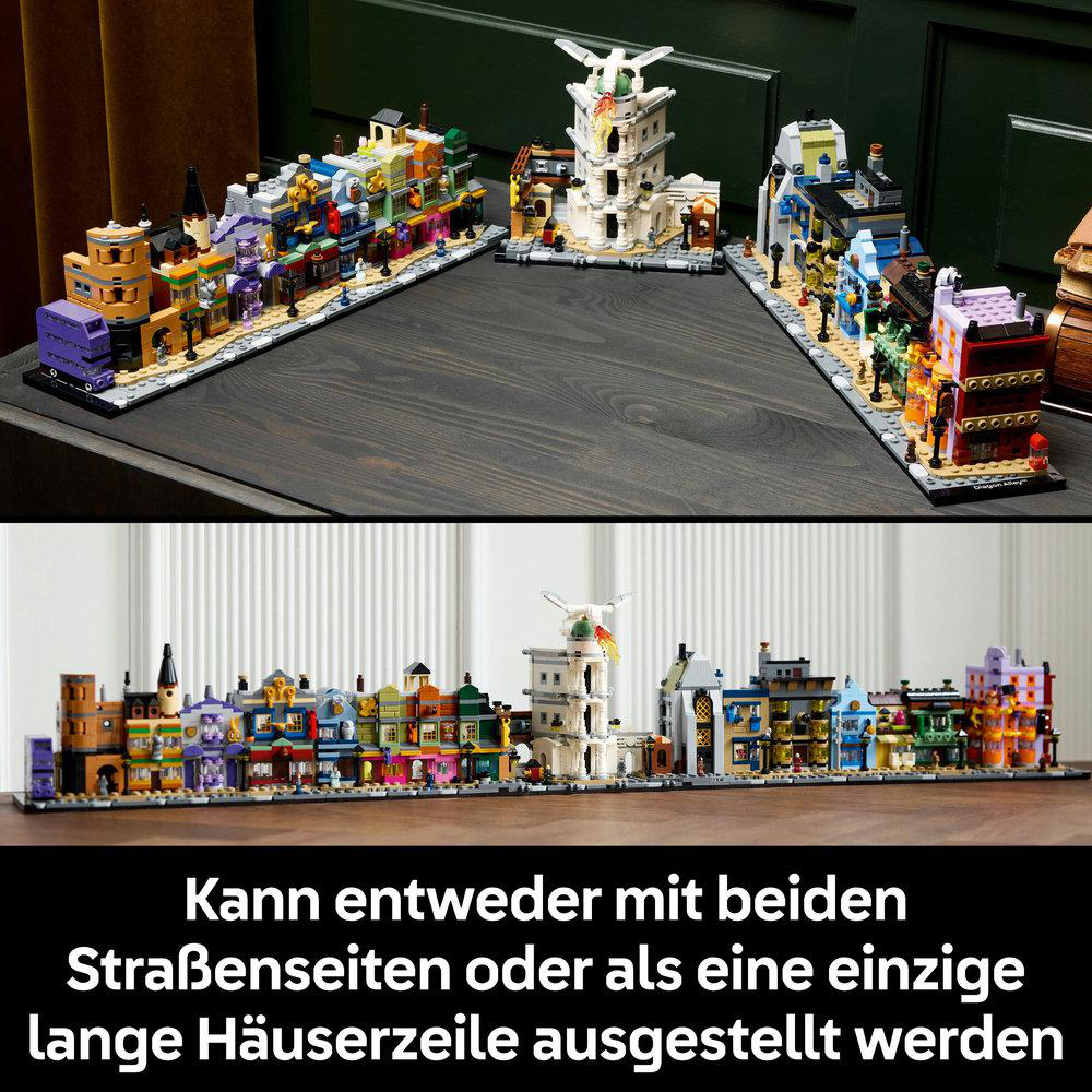 Lego-Set mit zwei Straßendarstellungsoptionen, aus der Vogelperspektive.