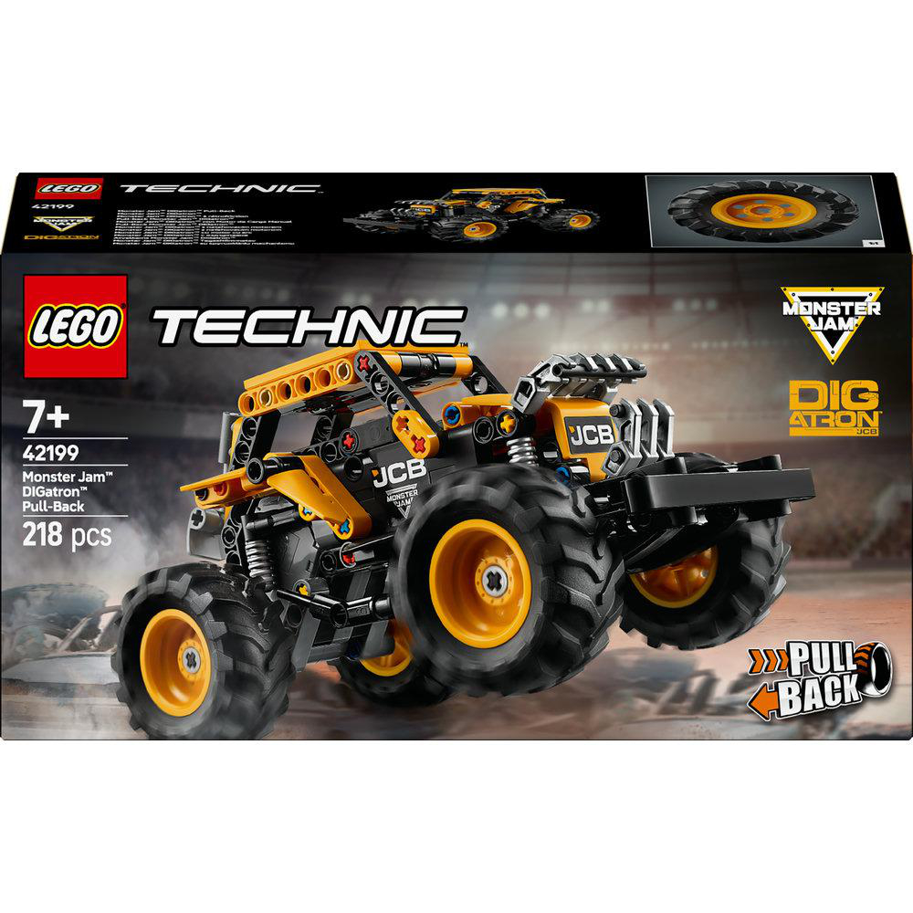 Die Schachtel für einen Lego Technic Monster Jam Digatron Pull-Back-Truck.