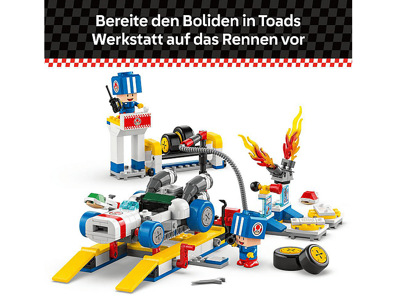 Thumbnail - LEGO Super Mario 72035 Kart™ – Toads Werkstatt Bausatz, Mehrfarbig