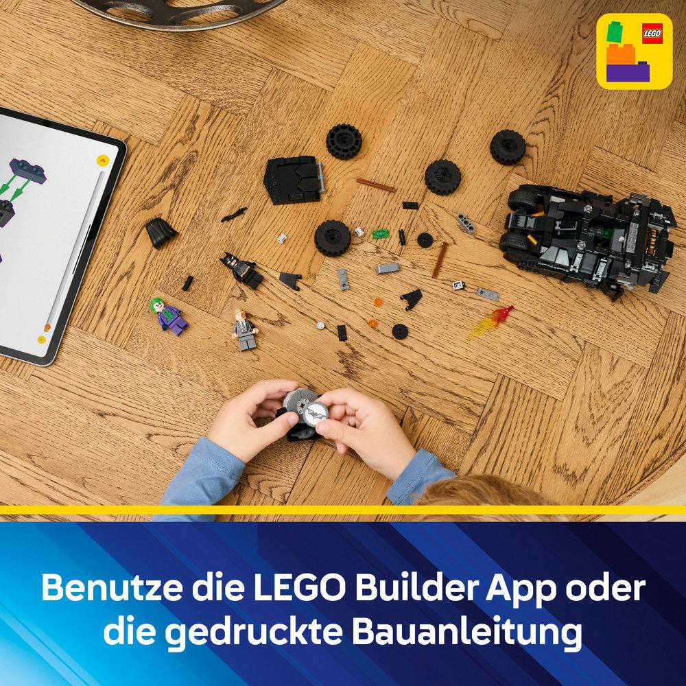 Eine Lego Creator-Box zeigt eine große Spinne und zwei kleinere Lego-Modelle: einen Skorpion und eine Schlange.