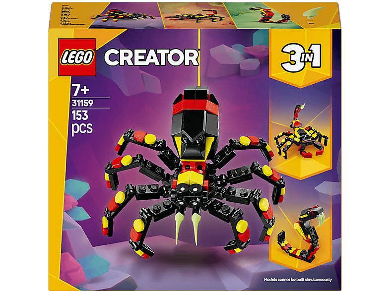 LEGO Creator 31159 Wilde Tiere: Überraschungsspinne Bausatz, Mehrfarbig