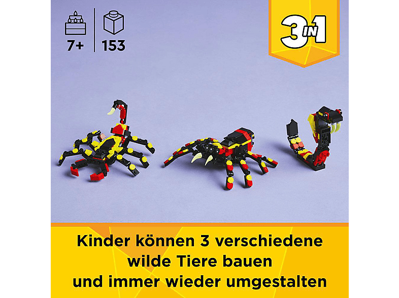 Thumbnail - LEGO Creator 31159 Wilde Tiere: Überraschungsspinne Bausatz, Mehrfarbig