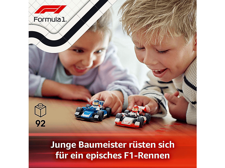 Thumbnail - LEGO City 60464 F1® Williams Racing und Haas Rennautos Bausatz, Mehrfarbig
