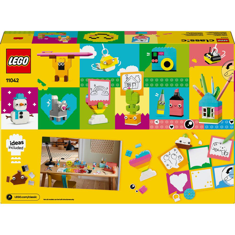 Lego Classic Box mit verschiedenen bunten Lego-Kreationen und dem Lego-Logo.