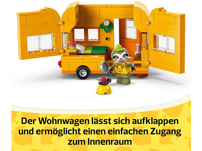 Thumbnail - LEGO Animal Crossing 77054 Gerds Wohnwagen & Gärtnerei Bausatz, Mehrfarbig