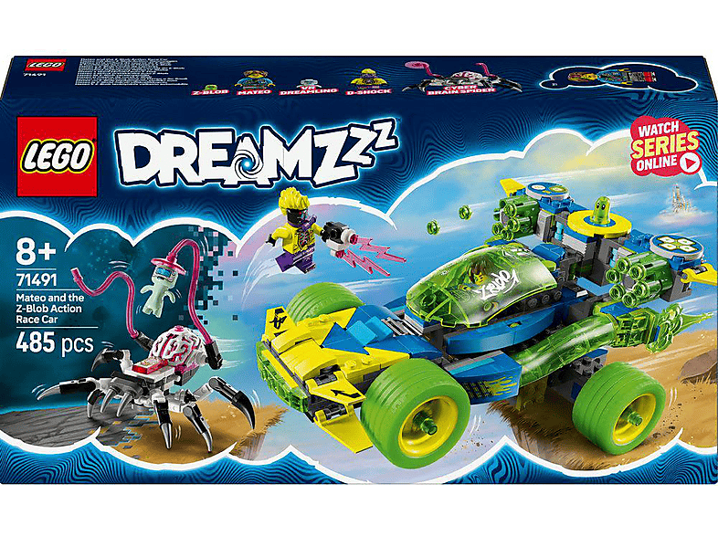 LEGO DREAMZzz 71491 Mateo mit dem Z-Blob Action-Rennwagen Bausatz, Mehrfarbig