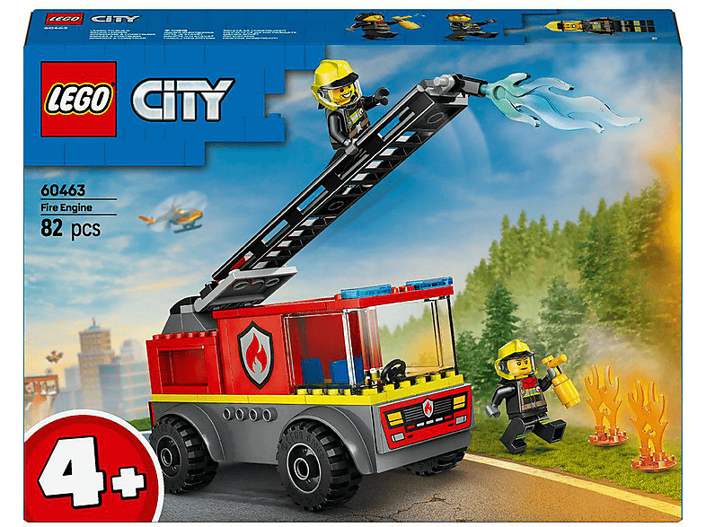 LEGO City 60463 Feuerwehrleiterfahrzeug Bausatz, Mehrfarbig