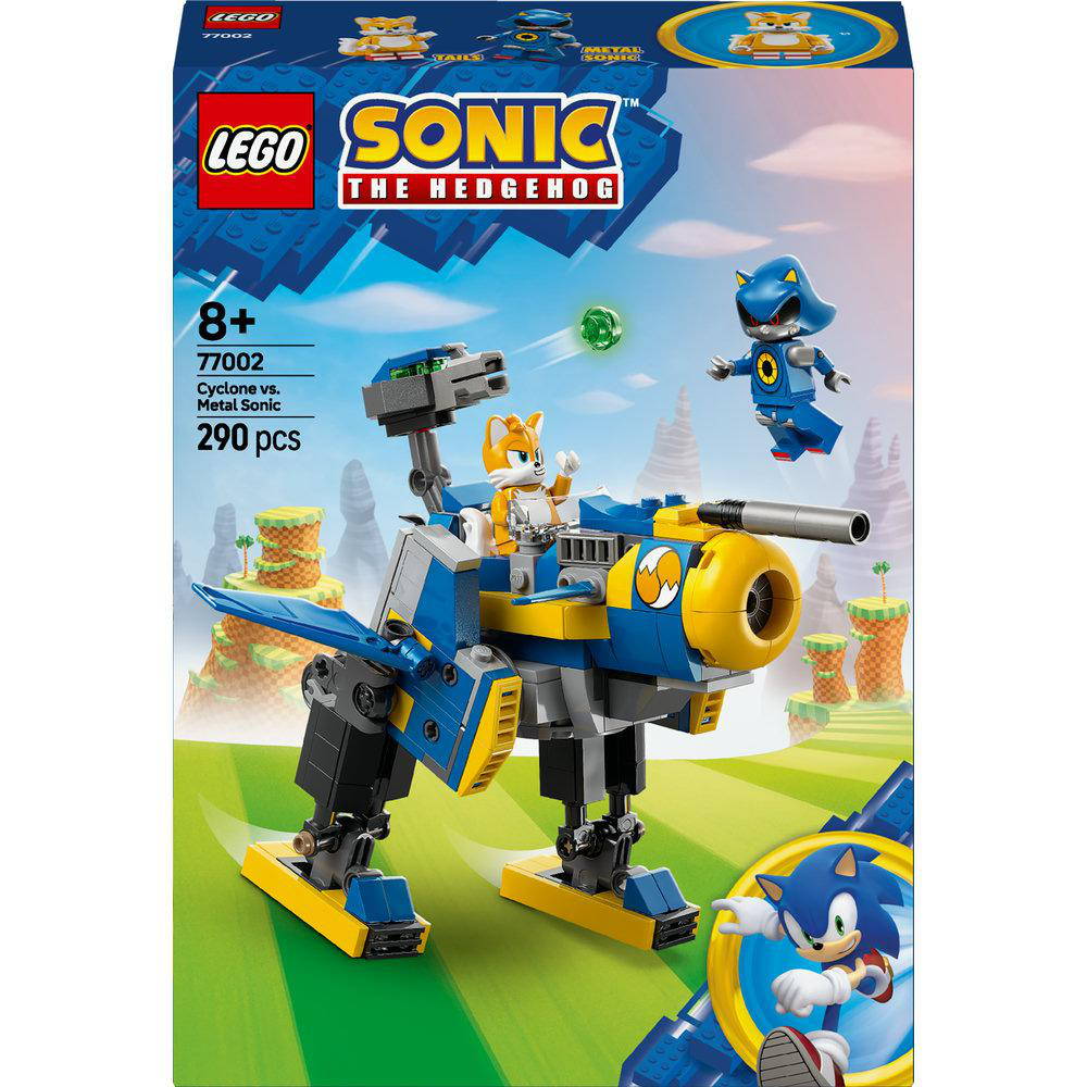 Lego Sonic The Hedgehog Setbox mit Cyclone vs. Metal Sonic, Tails Figur.