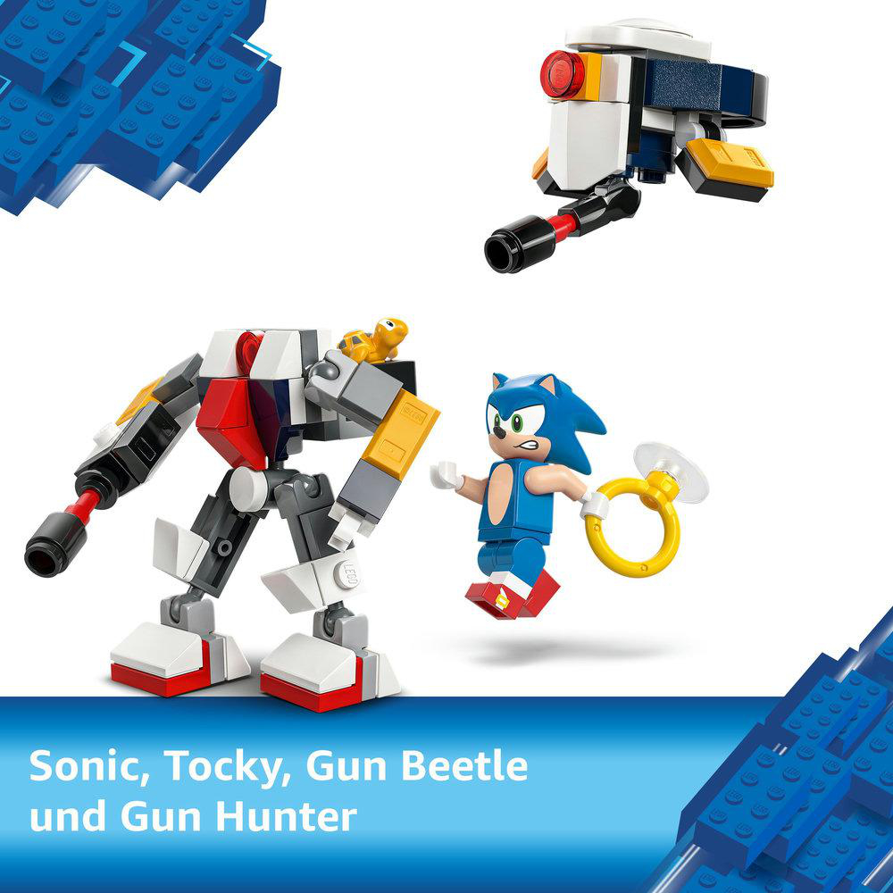 LEGO Sonic the Hedgehog Konstruktionsspielzeug mit Sonic, einem Roboter und einer Kanone.