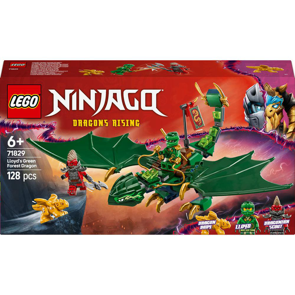 LEGO Ninjago Set-Box. Grüner Drache und Minifiguren auf der Box.