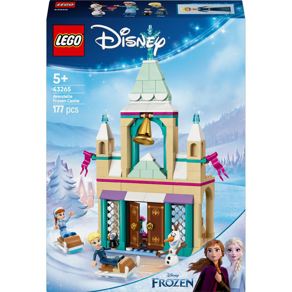 LEGO Disney Arendelle Frozen Castle-Set, mit Schloss, Figuren und Schneeszene.