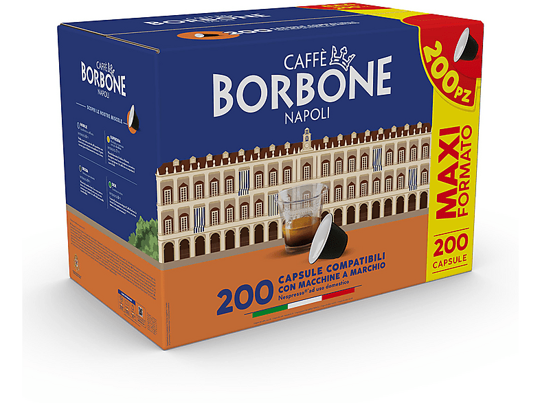 Caffè Borbone Caffè in capsule comp nespresso nobile 200, Compatibili Nespresso, 1 kg