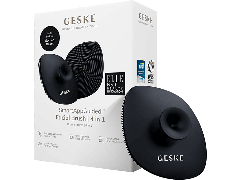 Limpiador facial - Geske Facial Brush 4 in 1, Cara, Negro
