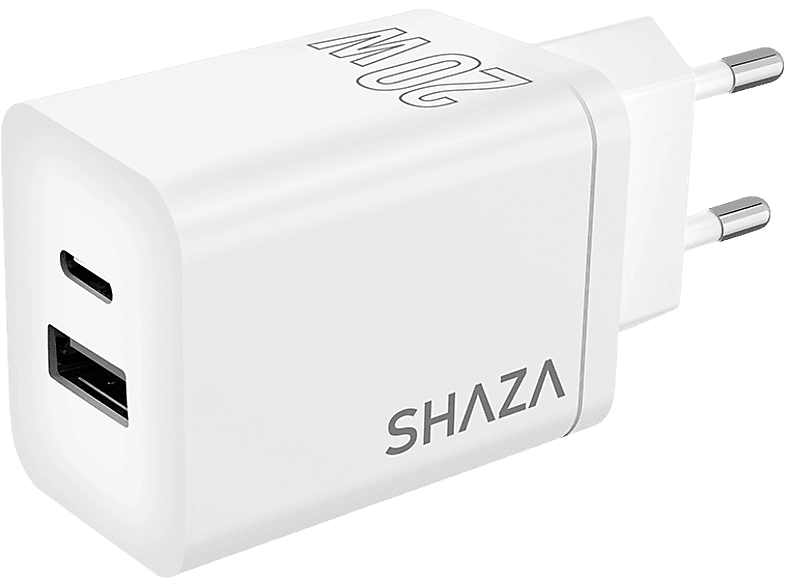 SHAZA Çift Çıkışlı USB QC3.0& Type-C PD 20W Şarj Adaptörü