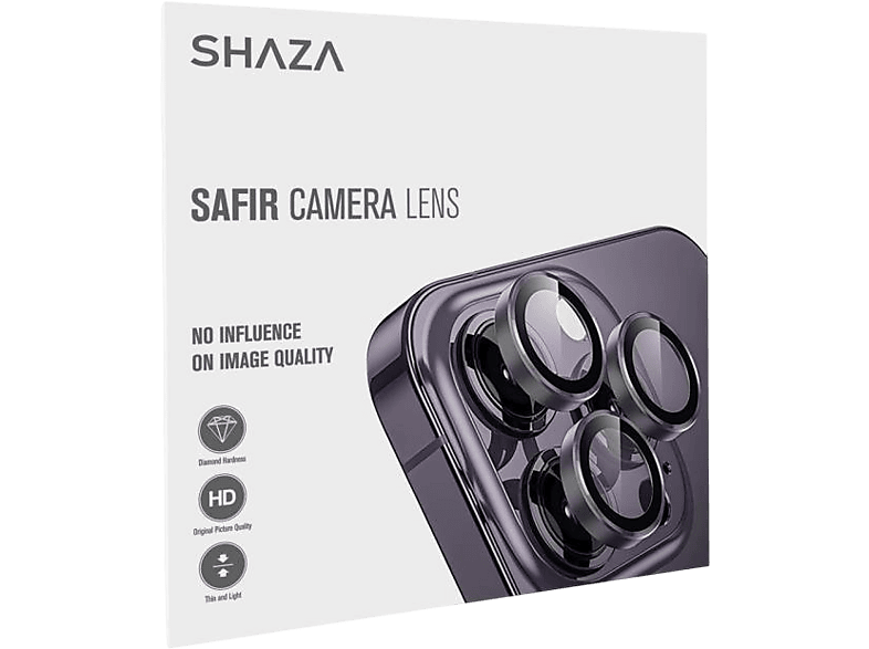 SHAZA Safir Kamera Lens Koruyucu iPhone 14 Pro/ 14 Pro Max Gold