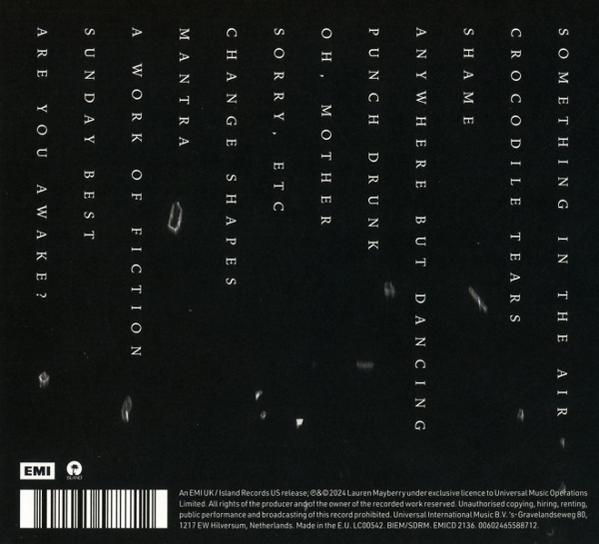 Rückseite einer CD mit Titelliste und EMI-Logo.
