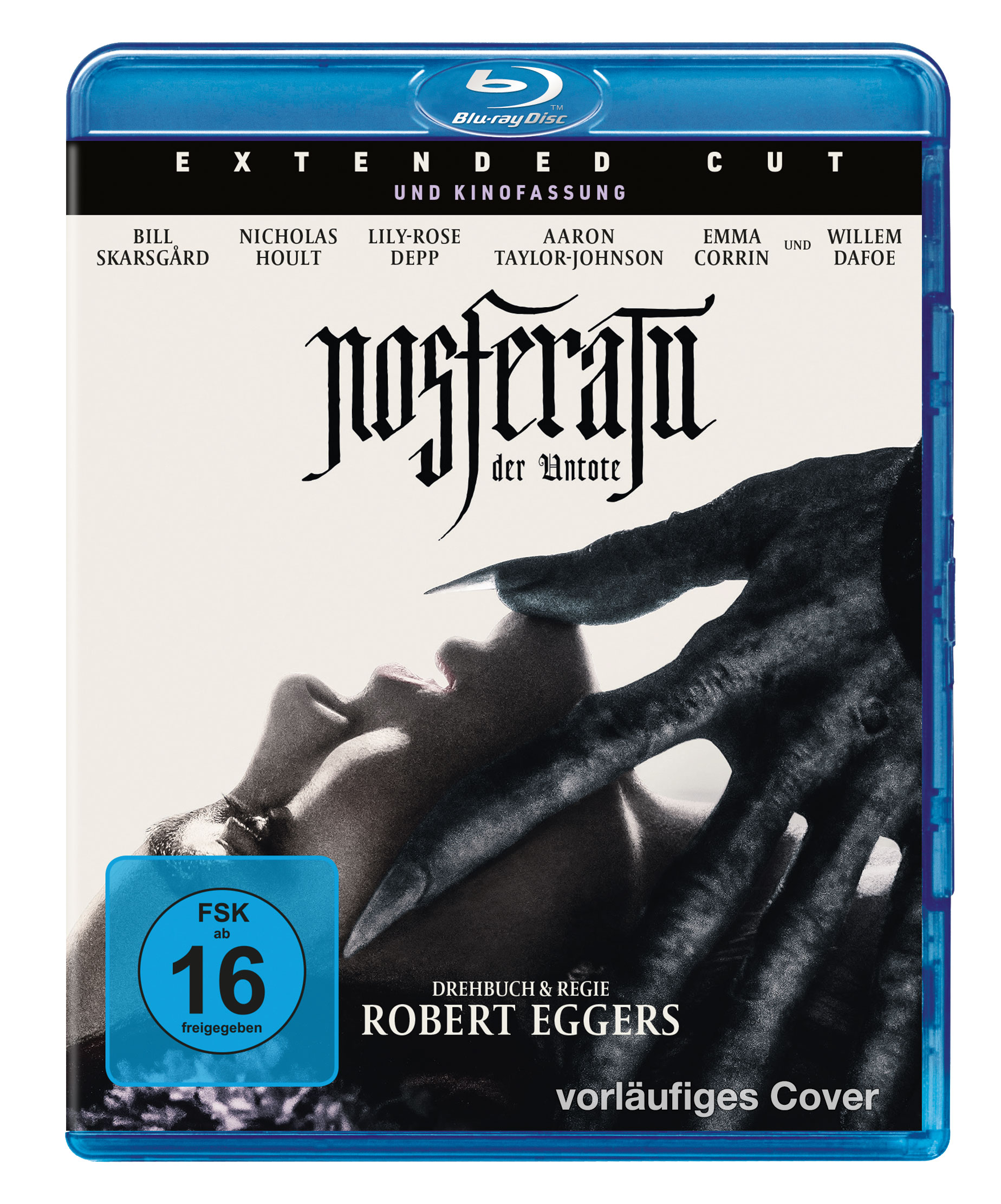 Filmcover, das Gesicht einer Frau mit einer Hand, die darüber greift. Blaue Disc-Hülle.