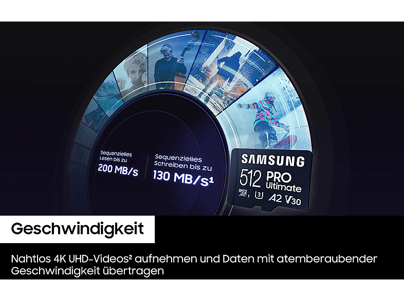 Samsung PRO Ultimate microSDXC™ UHS-I Speicherkarte - 128 GB Blau