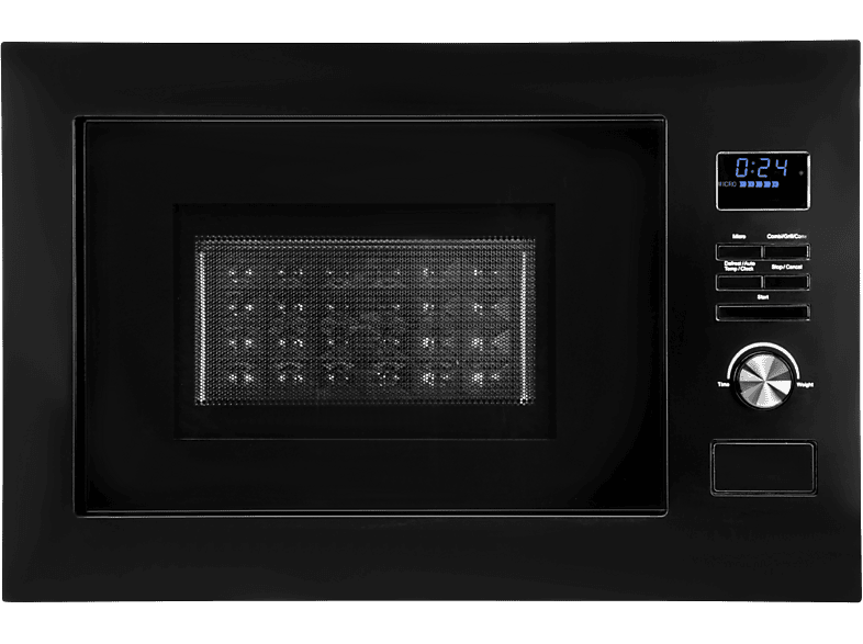 Bomann MWG 3001 H EB Mikrowelle im rahmenlosen Design (900 Watt, Einbaugerät, 25 l, Schwarz)